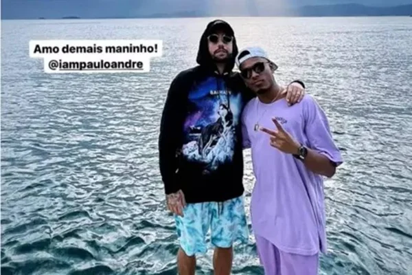 Pedro Scooby e Paulo André curtem passeio de barco: “Amo demais”
