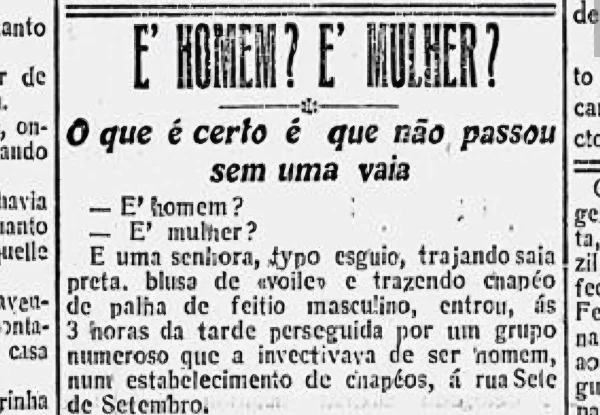 Imagem do recorte de jornal de 1913 - Metrópoles