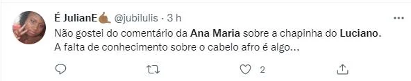 Web acusa Ana Maria Braga de racismo contra Luciano Estevan Web acusa Ana Maria Braga de racismo contra Luciano Estevan