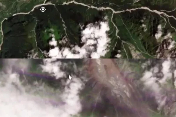 Imagens de satélite mostram antes e depois de deslizamento no Nepal - Metrópoles