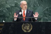 NOVA YORK, NOVA YORK – 26 DE SETEMBRO: O primeiro-ministro de Israel, Benjamin Netanyahu, discursa na Assembleia Geral das Nações Unidas (UNGA) na sede das Nações Unidas em 26 de setembro de 2025, em Nova York. Líderes mundiais se reuniram para a 80ª Sessão da UNGA, com o tema deste ano para a reunião anual global sendo