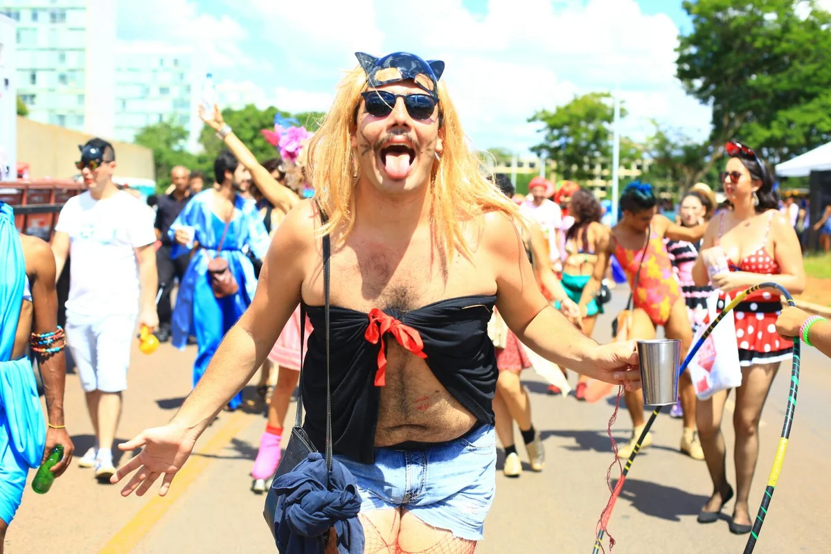 Foliões tomam as ruas de Brasília no segundo dia de carnaval - imagem 8 Foliões tomam as ruas de Brasília no segundo dia de carnaval - imagem 8
