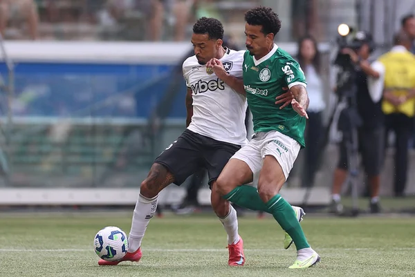 Imagem colorida do jogo entre Palmeiras e Botafogo - Metrópoles