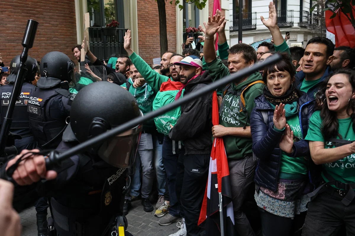 Manifestações em Madrid, Espanha Manifestações em Madrid, Espanha