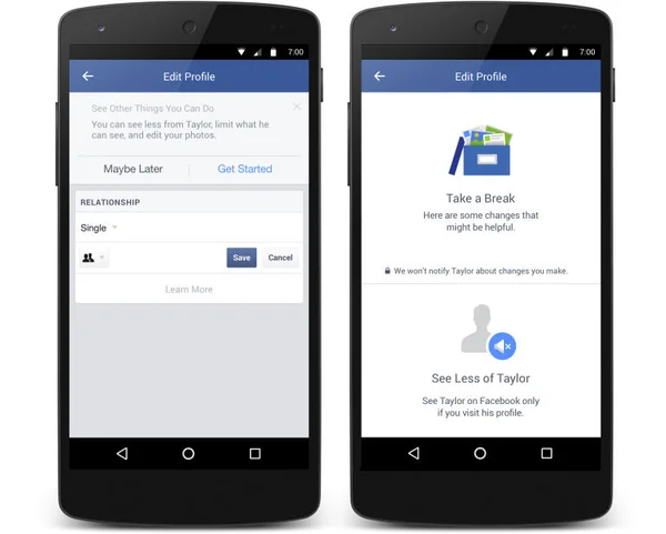 Facebook constrói, Facebook destrói. Rede social lança opção para facilitar o término do relacionamento