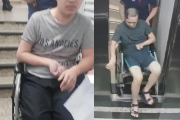 Captura de tela de vídeos que mostram homem chinês que foi sequestrado por ex-namorada em São Paulo. - Metrópoles