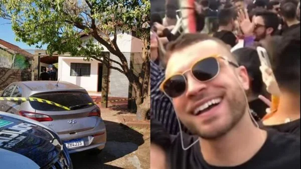 Imagem colorida de carro (a esquerda) e médico Gabriel Paschoal Rossi - Metrópoles