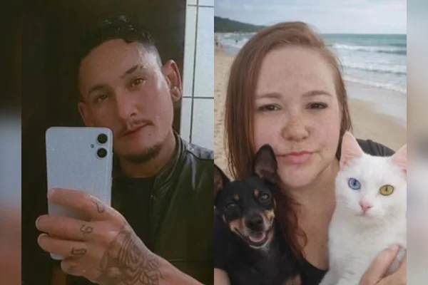 Imagem colorida mostra foto mostra Alberto e Luciane, vítimas de homicídio em Florianópolis