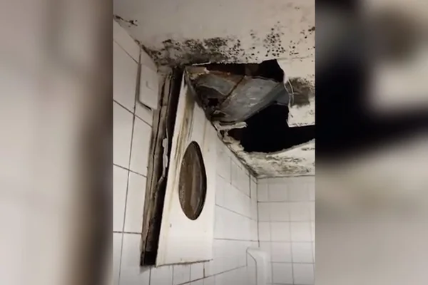 Vídeo: teto em queda ameaça pacientes e profissionais da UTI do HRT