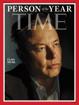 Capa da revista 'Time' mostra 'Personalidade do Ano 2021' Elon Musk