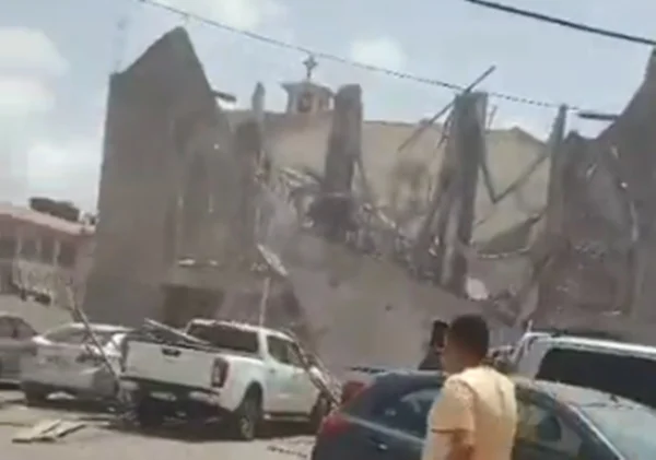 Estrutura de igreja em obra desaba em São Luís, no Maranhão