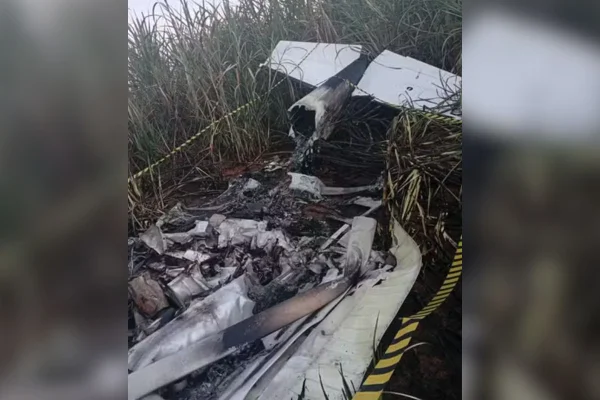 Avião monomotor estava com o Certificado de Aeronavegabilidade suspenso e documentação vencida desde abril de 2026/ segundo dados da ANAC - Metrópoles