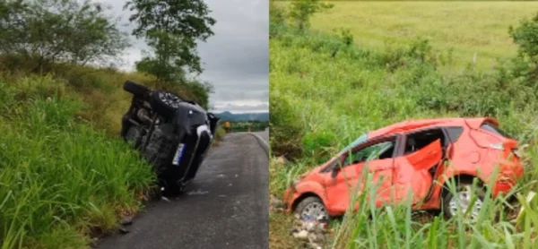 Imagens coloridas dos carros após acidentes - Metrópoles