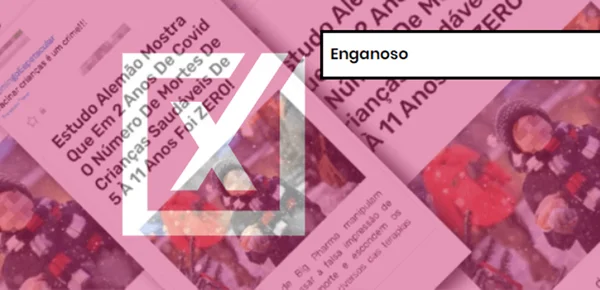 Print de publicação com etiqueta "Enganoso"