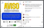 Aviso de desativação do perfil do Ministério da Justiça durante o período de defeso eleitoral Aviso de desativação do perfil do Ministério da Justiça durante o período de defeso eleitoral