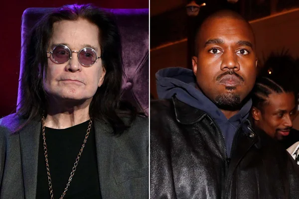 Ozzy Osbourne e Kanye West em tela dividida - Metrópoles