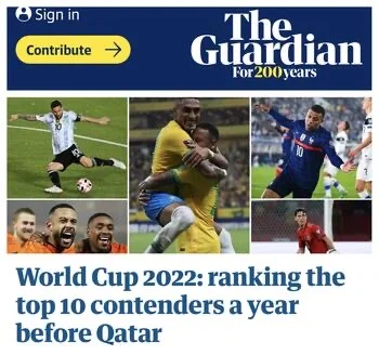 Acredite se quiser: The Guardian põe Brasil como favoritíssimo em 2022