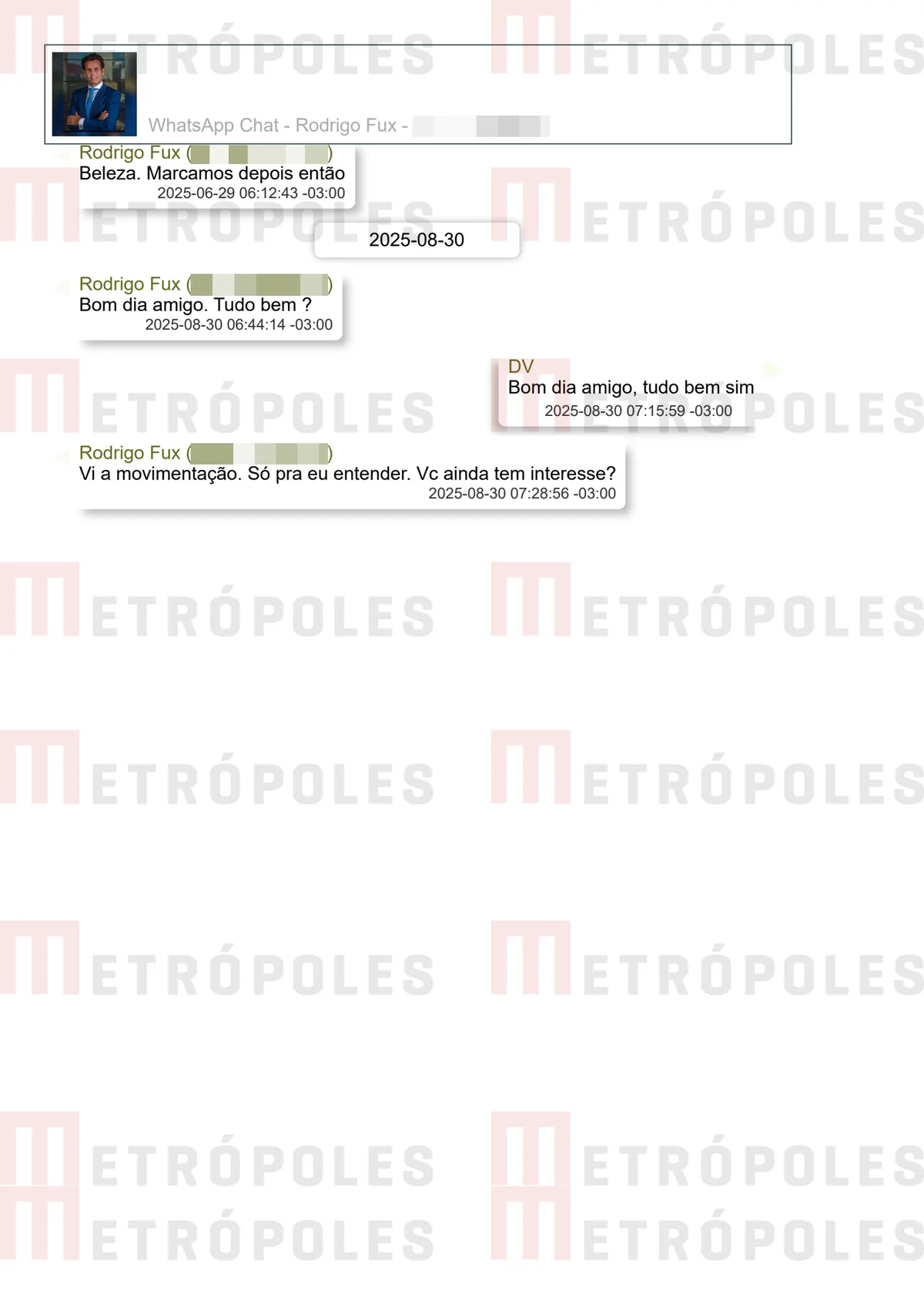 Filho de Fux ofereceu tapete vermelho a Vorcaro; veja prints das conversas - imagem 26 Filho de Fux ofereceu tapete vermelho a Vorcaro; veja prints das conversas - imagem 26
