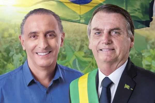 Eduardo Cury (PL) e Jair Bolsonaro (PL)