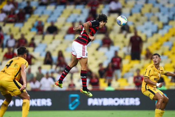 Imagem colorida de Pedro marcando gol pelo flamengo - Metrópoles