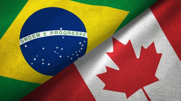 Montagem colorida com as bandeiras do Brasil e do Canadá - Metrópoles
