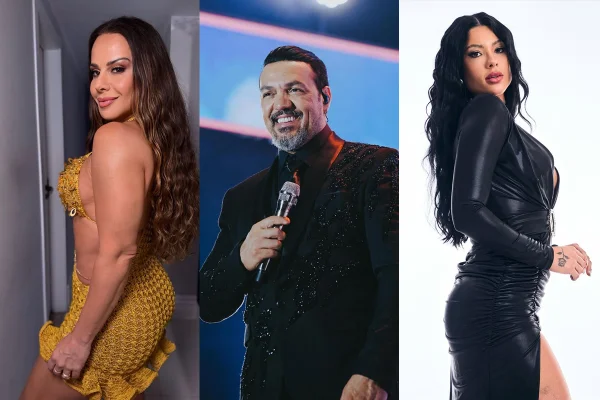 Montagem colorida de Viviane Araújo, Belo e Rayane Figliuzzi - Metrópoles
