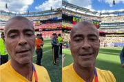 O senador e ex-jogador Romário acompanha a Seleção Brasileira durante a Copa do Mundo O senador e ex-jogador Romário acompanha a Seleção Brasileira durante a Copa do Mundo
