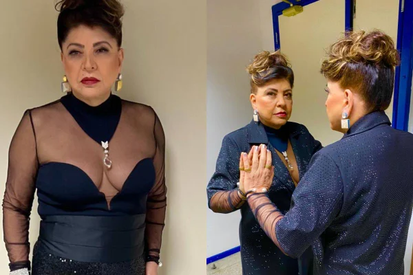 Roberta Miranda aposta em look ousado para Domingão com Huck