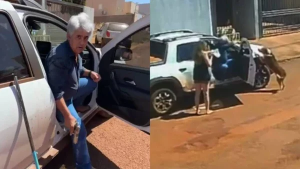imagem colorida oficial de justiça atira contra cachorro goias