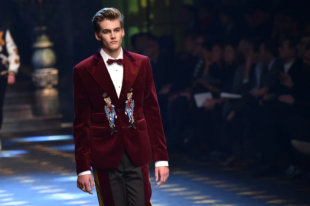Presley Gerber para a Dolce & Gabbana, em 2017 Presley Gerber para a Dolce & Gabbana, em 2017