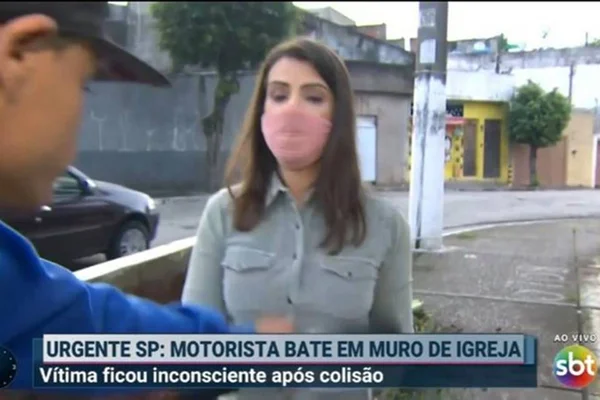 Homem arranca microfone de repórter e xinga equipe do SBT ao vivo