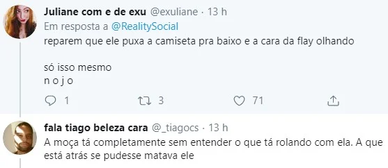 BBB20: Petrix volta a ser acusado de assédio contra Boca Rosa - imagem 7 BBB20: Petrix volta a ser acusado de assédio contra Boca Rosa - imagem 7