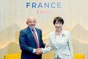 Presidente da República, Luiz Inácio Lula da Silva, durante Reunião com a Primeira-Ministra do Japão, Sanae Takaichi, em Évian-les-Bains - França Presidente da República, Luiz Inácio Lula da Silva, durante Reunião com a Primeira-Ministra do Japão, Sanae Takaichi, em Évian-les-Bains - França