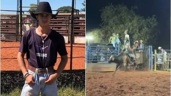 imagem colorida peao morre apos cair de touro goias