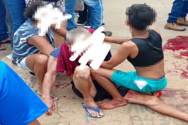 Banhado em sangue: agressor é preso após esfaquear homem no DF