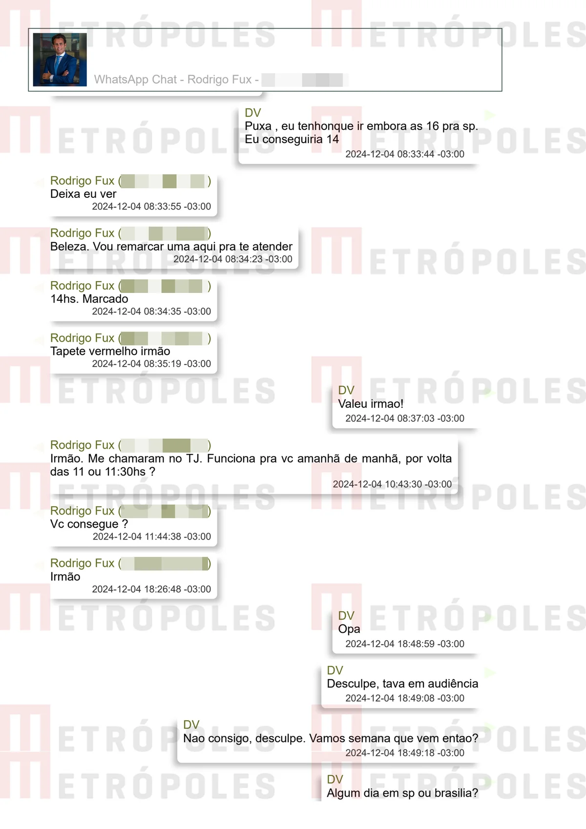 Filho de Fux ofereceu tapete vermelho a Vorcaro; veja prints das conversas - imagem 10 Filho de Fux ofereceu tapete vermelho a Vorcaro; veja prints das conversas - imagem 10