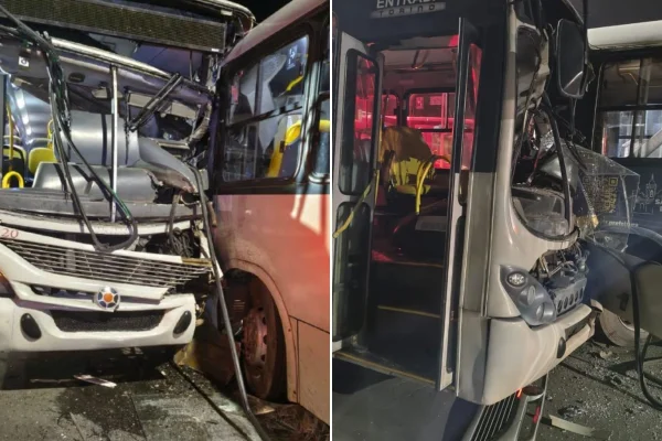 Batida entre ônibus deixa feridos em MG