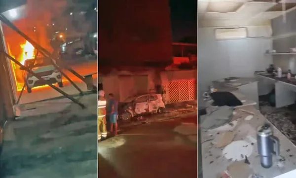 Empresa incendiada
