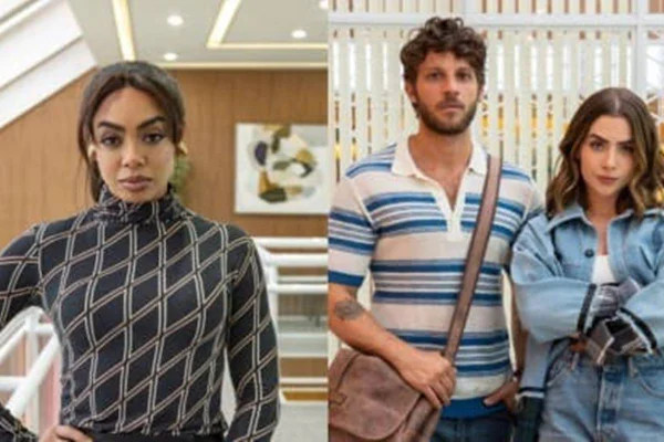 Foto dos personagens Talita, Chiara e Ari em Travessia, novela da Globo - Metrópoles