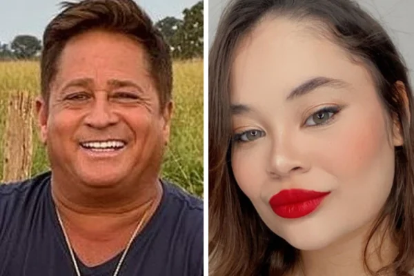 Montagem feita a partir de fotos das redes sociais de Leonardo e da suposta filha, Dyane Akacio - Metrópoles