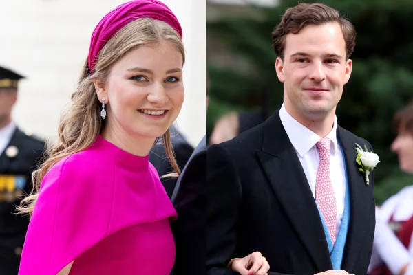 Montagem com duas fotografias. Na primeira, aparece um mulher com roupa monocromática na cor pink. Na segunda imagem, aparece um homem com terno - Metrópoles