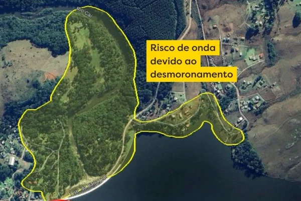 Mapa de evacuação divulgado pela prefeitura de São Francisco de Paula - Metrópoles