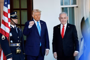 O presidente Donald Trump e o primeiro-ministro de Israel, Benjamin Netanyahu