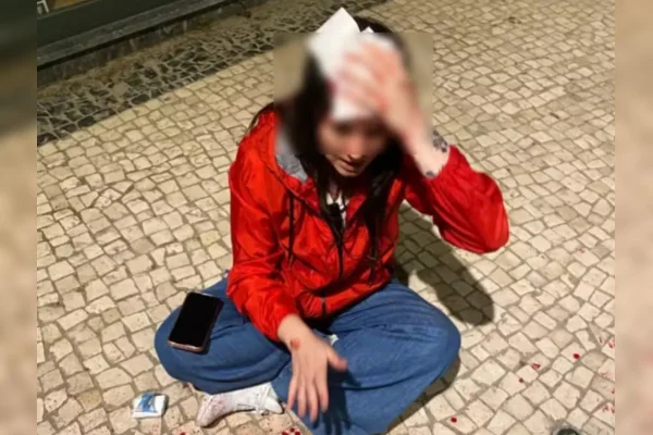 Imagem colorida, "Fala baixo, vaca": brasileira leva pedrada na cabeça em Portugal - Metrópoles