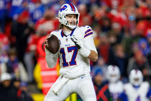 Imagem colorida de Josh Allen, quarterback do Buffalo Bills- Metrópoles