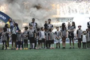 Jogadores do Atlético-MG na partida diante do Grêmio