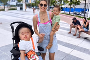 Bruna Massa, nora do Ratinho, e os filhos, posam juntos nas redes sociais