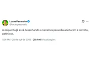 Tweet do deputado federal eleito Lucas Pavanato. Tweet do deputado federal eleito Lucas Pavanato.