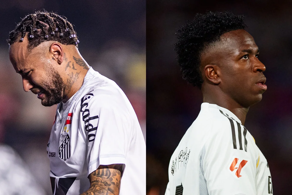 Polêmica: Neymar curte vídeo que o exalta e coloca acima de Vini Jr. 1 Neymar e Vini Jr.