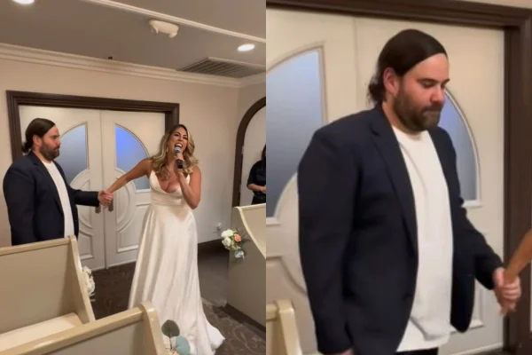 montagem colorida de surpresa de casamento que não deu certo